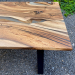 Обеденный стол "Familiar" из натурального дерева орех с эпоксидной смолой
