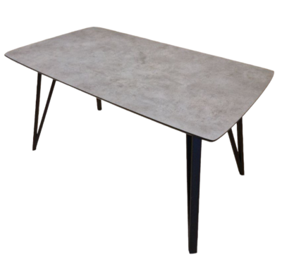 Прямокутний стіл з HPL (Бетон Чикаго світло-сірий) фото