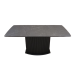 Обідній прямокутний чорний розкладний стіл з HPL 