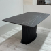 Rectangular table with HPL (Pietra Grigia black stone)