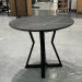 HPL round folding dining table (Pietra Grigia black stone)