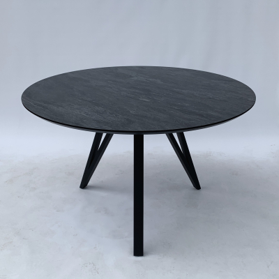 Обідній чорний круглий стіл з HPL (Arpa 3432 LOSA) фото