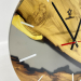 Настенные часы "Luna" из натурального дерева Акация с эпоксидной смолой