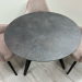 Dining table made of HPL (Vercelli anthracite granite)