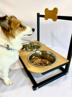 Stand for two bowls for dogs