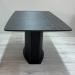 Rectangular table with HPL (Pietra Grigia black stone)