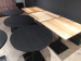 The "Prague" Ash table is painted with black polyurethane paint and varnished