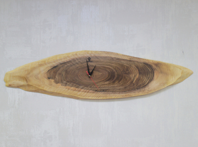 Настенные часы "Велес" с натурального дерева Орех фото