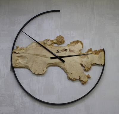 Настінний годинник "Fransua" із натурального дерева Клен фото
