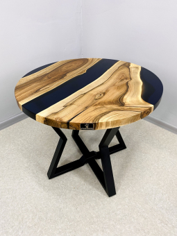 Coffee table "La la land" made of natural walnut wood and epoxy resin