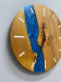 Wall clock "Night Havanovac" made of natural Acacia wood and epoxy resin