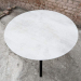 Round folding dining table with HPL (chromic white)