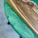 Журнальний столик "Emerald" із натурального дерева Горіх та епоксидною смолою