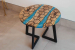 "Blaysko" coffee table made of natural walnut wood with epoxy resin