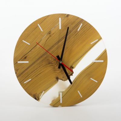 Настенные часы Nil Акация с прозрачной эпоксидной смолой TM "StarWood" фото