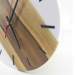 Wall clock "Striped" made of natural wood Walnut and epoxy resin