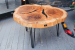 Coffee table "Fuji" made of natural Alder wood and epoxy resin
