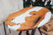 Журнальный стол "Latte" с натурального дерева Акация с эпоксидной смолой