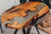 Журнальный стол "Nebbia" из натурального дерева Акация и эпоксидной смолой
