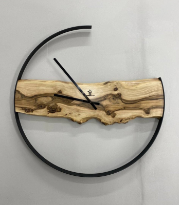 Часы настенные StarWood 80 см с дерева Орех фото