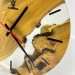 Настенные часы "Kitsune" из натурального дерева Акация с эпоксидной смолой
