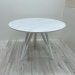Folding dining table with HPL (Levanto white marble)