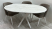 Dining table with HPL (Chromix white)
