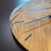 Настінний брендований годинник із натурального дерева Акація та епоксидною смолою (Ø34 см)