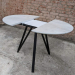 Round folding dining table with HPL (chromic white)