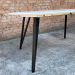 Oval folding table with HPL (White Carrara Marble)