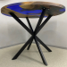 Dining table "Ellie" made of natural walnut wood and epoxy resin
