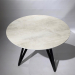 Round folding dining table with HPL (chromic white)