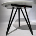 Round folding dining table with HPL (chromic white)