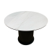Обеденный круглый стол с HPL "Мрамор Леванто белый"