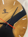 Настінний годинник з натурального дерева Акація з епоксидною смолою