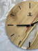 Настінний годинник, дерево акація з прозорою епоксидною смолою, Ø34 см