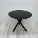 Round black HPL dining table