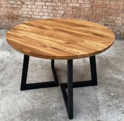 Обеденный стол из дерева Дуб ⌀110 см TM "StarWood"  фото