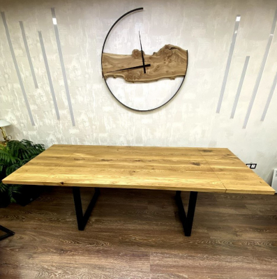 Обеденный раскладной стол "Classic" из натурального дерева Дуб фото