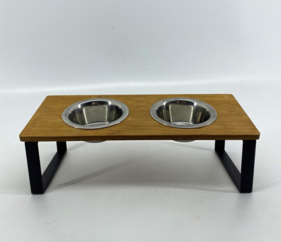 Stand for two bowls for dogs and cats