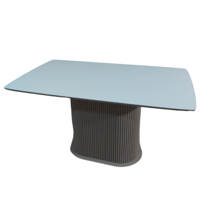 Обідній прямокутний стіл з HPL сірий фото