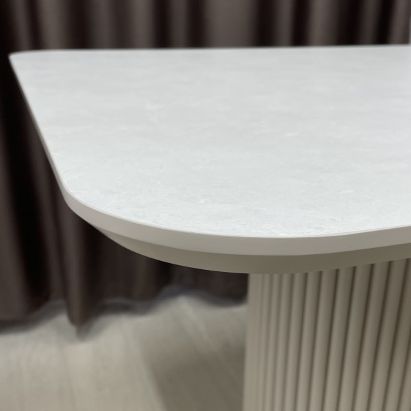 Rectangular non-folding dining table B-WOOD made of HPL with minibar