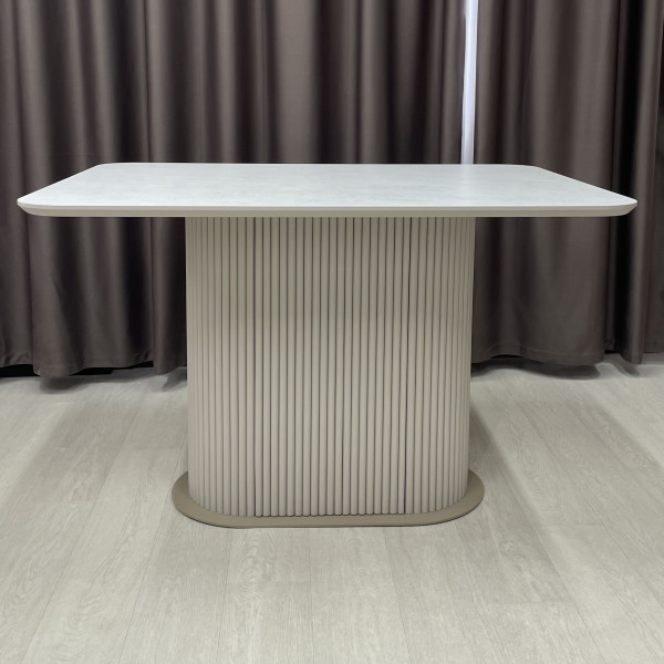 Rectangular non-folding dining table B-WOOD made of HPL with minibar