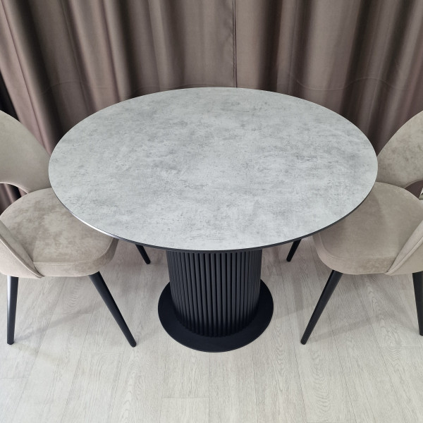  Dining round non-folding table B-WOOD made of HPL