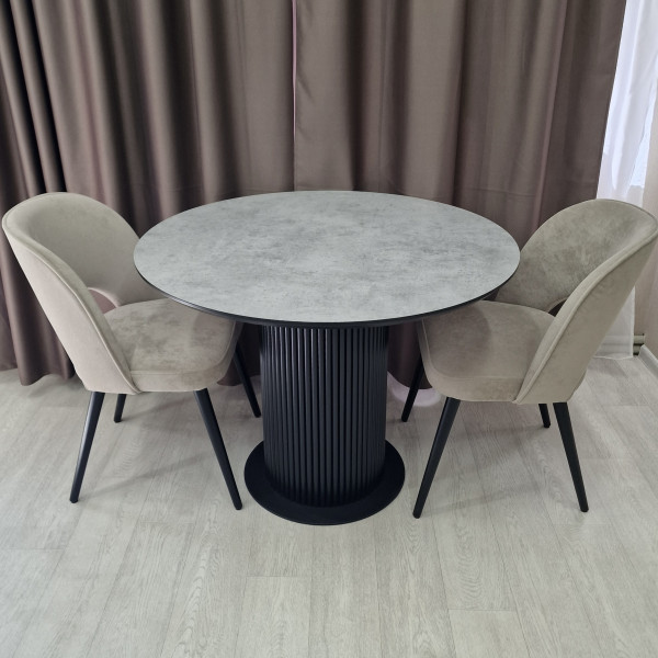  Dining round non-folding table B-WOOD made of HPL