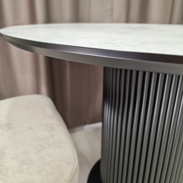  Dining round non-folding table B-WOOD made of HPL