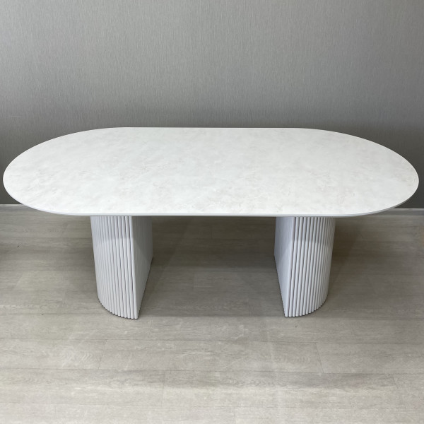 Oval non-folding dining table B-WOOD made of HPL