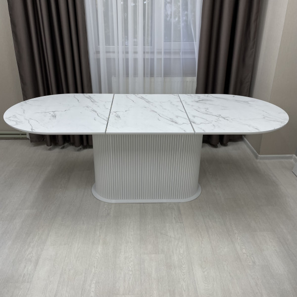 Oval folding dining table B-WOOD made of HPL