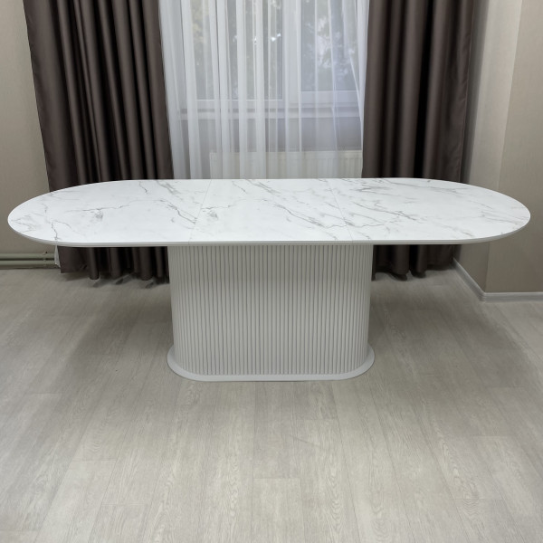 Oval folding dining table B-WOOD made of HPL