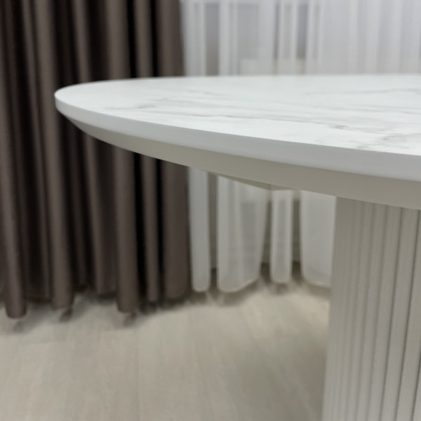 Oval folding dining table B-WOOD made of HPL